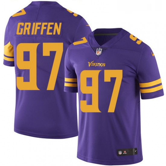 Youth Nike Minnesota Vikings 97 Everson Griffen Elite Purple Rush Vapor Untouchable NFL Jersey