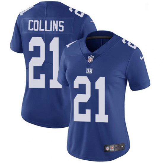 Womens Nike New York Giants 21 Landon Collins Royal Blue Team Color Vapor Untouchable Limited Player