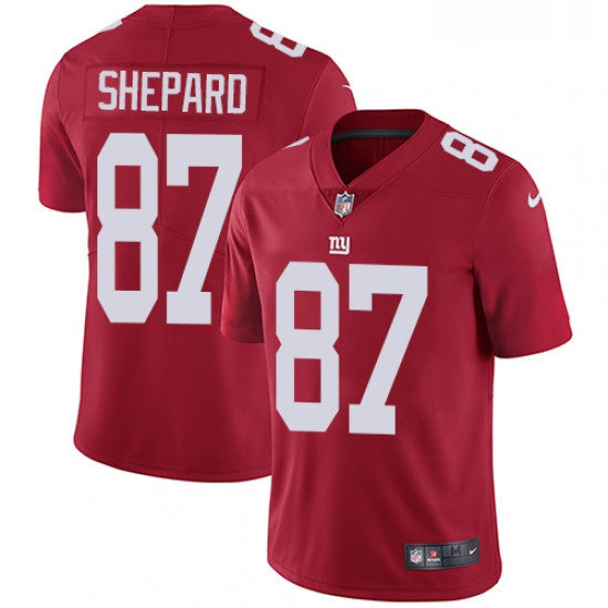 Youth Nike New York Giants 87 Sterling Shepard Red Alternate Vapor Untouchable Limited Player NFL Je