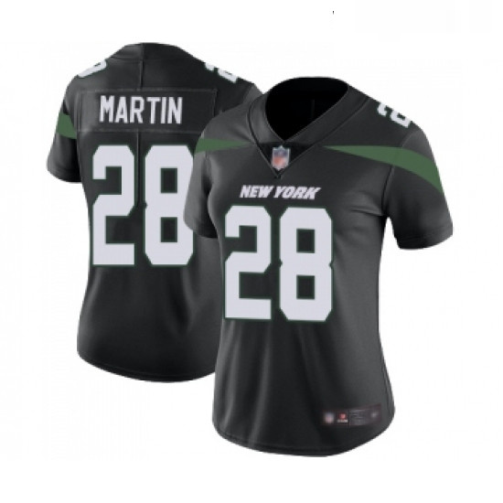 Womens New York Jets 28 Curtis Martin Black Alternate Vapor Untouchable Limited Player Football Jers