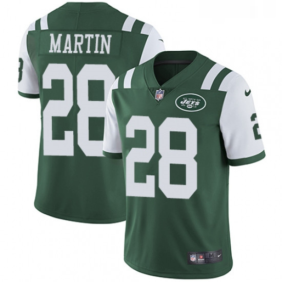 Youth Nike New York Jets 28 Curtis Martin Green Team Color Vapor Untouchable Limited Player NFL Jers