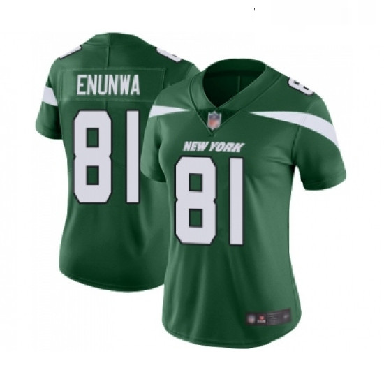 Womens New York Jets 81 Quincy Enunwa Green Team Color Vapor Untouchable Limited Player Football Jer