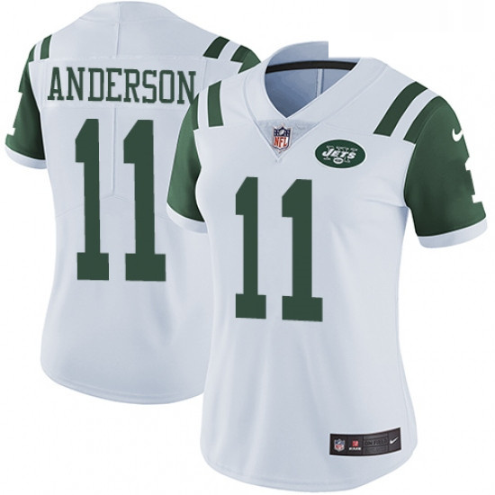 Womens Nike New York Jets 11 Robby Anderson White Vapor Untouchable Limited Player NFL Jersey