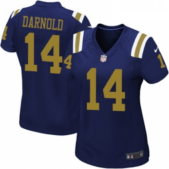 Womens Nike New York Jets 14 Sam Darnold Game Navy Blue Alternate NFL Jersey