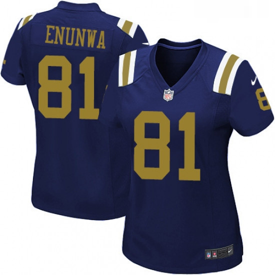 Womens Nike New York Jets 81 Quincy Enunwa Game Navy Blue Alternate NFL Jersey