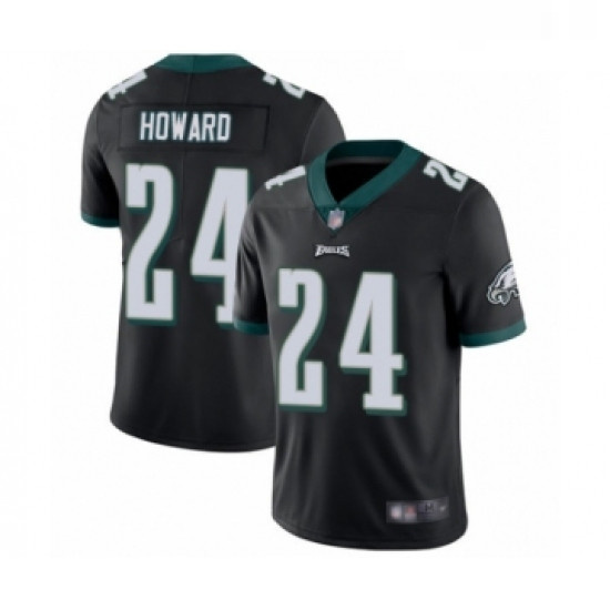 Mens Philadelphia Eagles 24 Jordan Howard Black Alternate Vapor Untouchable Limited Player Football 