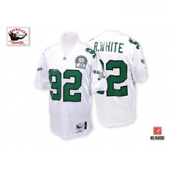 Mitchell And Ness Philadelphia Eagles 92 Reggie White White Authentic Throwback NFL Jersey