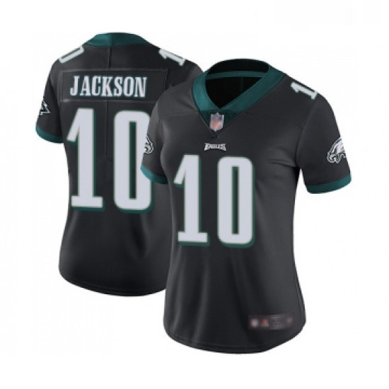 Womens Philadelphia Eagles 10 DeSean Jackson Black Alternate Vapor Untouchable Limited Player Footba