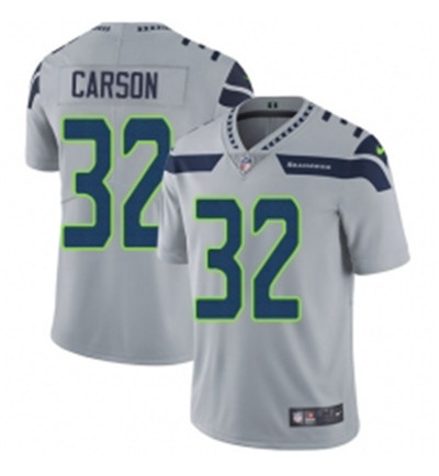 Youth Nike Seattle Seahawks 32 Chris Carson Grey Alternate Vapor Untouchable Limited Player NFL Jers