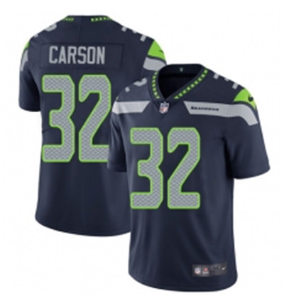 Youth Nike Seattle Seahawks 32 Chris Carson Navy Blue Team Color Vapor Untouchable Limited Player NF