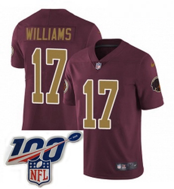 Youth Nike Washington Redskins 17 Doug Williams Burgundy RedGold Number Alternate 80TH Anniversary V