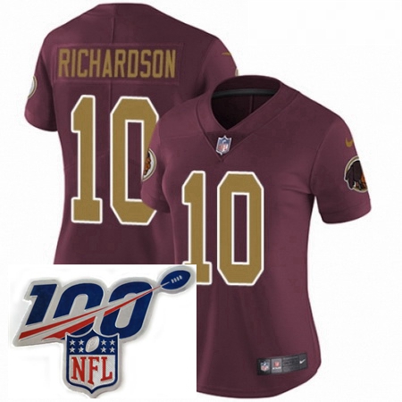 Womens Nike Washington Redskins 10 Paul Richardson Burgundy RedGold Number Alternate 80TH Anniversar