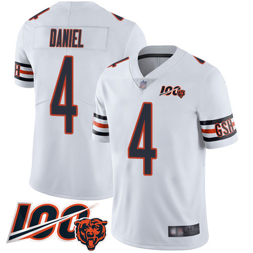 Youth Chicago Bears 4 Chase Daniel White Vapor Untouchable Limited Player 100th Season Football Jers