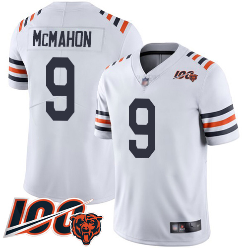 Youth Chicago Bears 9 Jim McMahon White 100th Season Limited Football Jersey