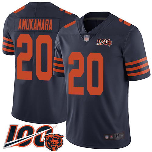 Youth Chicago Bears 20 Prince Amukamara Limited Navy Blue Rush Vapor Untouchable 100th Season Footba