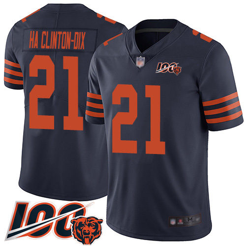 Youth Chicago Bears 21 Ha Ha ClintonDix Limited Navy Blue Rush Vapor Untouchable 100th Season Footba