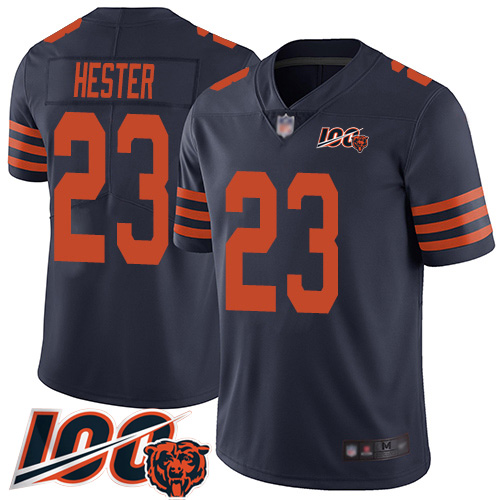 Youth Chicago Bears 23 Devin Hester Limited Navy Blue Rush Vapor Untouchable 100th Season Football J