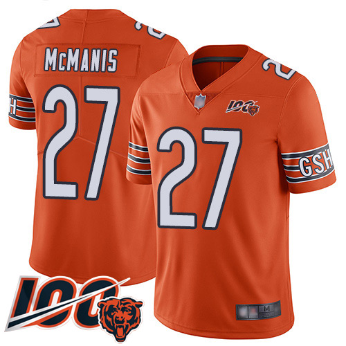 Youth Chicago Bears 27 Sherrick McManis Orange Alternate 100th Season Limited Football Jersey