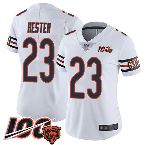 Women Chicago Bears 23 Devin Hester White Vapor Untouchable Limited Player 100th Season Football Jer