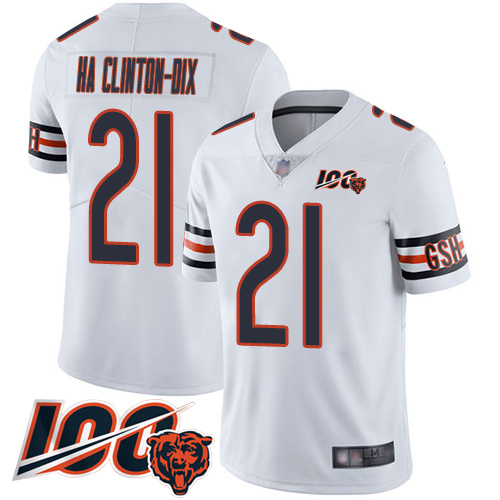 Men Chicago Bears 21 Ha Ha ClintonDix White Vapor Untouchable Limited Player 100th Season Football J