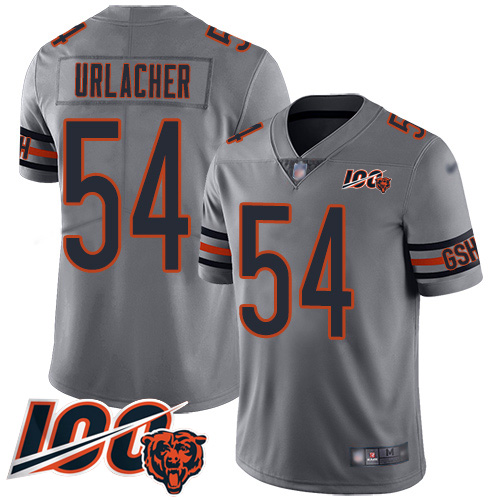 Youth Chicago Bears 54 Brian Urlacher Limited Silver Inverted Legend 100th Season Football Jersey