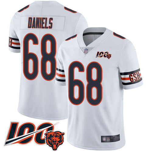 Youth Chicago Bears 68 James Daniels White Vapor Untouchable Limited Player 100th Season Football Je