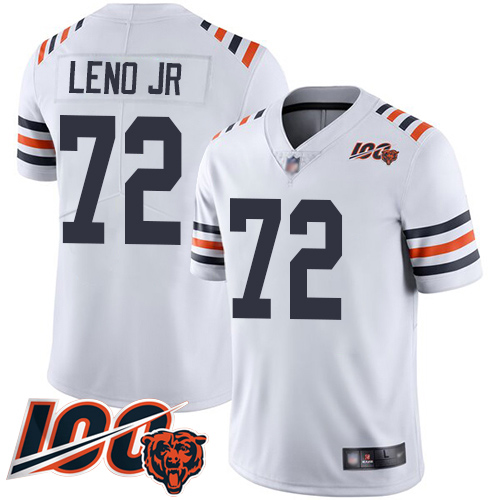 Youth Chicago Bears 72 Charles Leno White 100th Season Limited F
