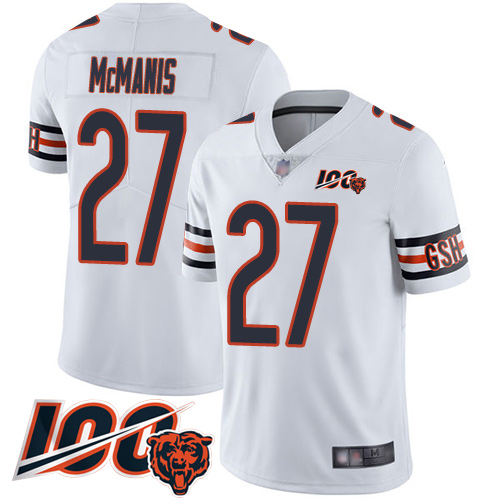 Men Chicago Bears 27 Sherrick McManis White Vapor Untouchable Limited Player 100th Season Football J