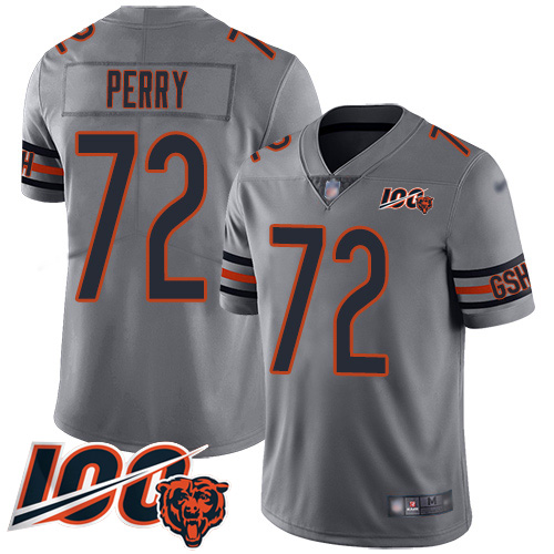 Youth Chicago Bears 72 William Perry Limited Silver Inverted Leg