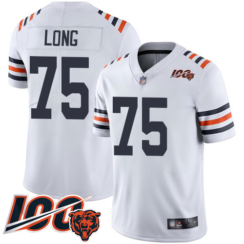 Youth Chicago Bears 75 Kyle Long White 100th Season Limited Football Jersey