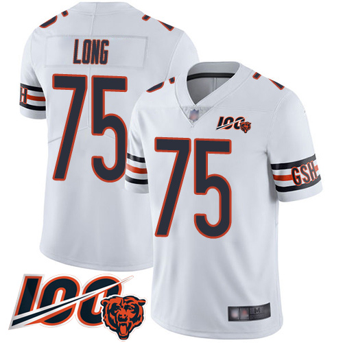 Youth Chicago Bears 75 Kyle Long White Vapor Untouchable Limited Player 100th Season Football Jersey