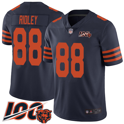 Youth Chicago Bears 88 Riley Ridley Limited Navy Blue Rush Vapor Untouchable 100th Season Football J