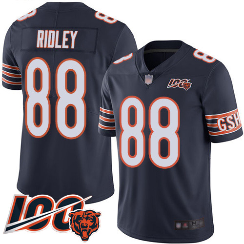 Youth Chicago Bears 88 Riley Ridley Navy Blue Team Color 100th S