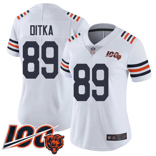 Youth Chicago Bears 89 Mike Ditka White 100th Season Limited Foo