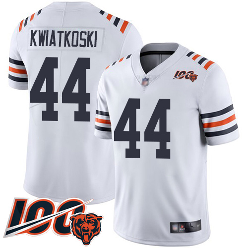 Men Chicago Bears 44 Nick Kwiatkoski White 100th Season Limited Football Jersey