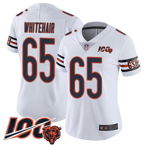 Women Chicago Bears 65 Cody Whitehair White Vapor Untouchable Limited Player 100th Season Football J