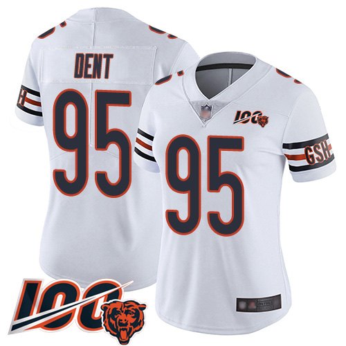 Women Chicago Bears 95 Richard Dent White Vapor Untouchable Limited Player 100th Season Football Jer