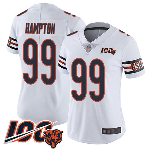 Women Chicago Bears 99 Dan Hampton White Vapor Untouchable Limited Player 100th Season Football Jers