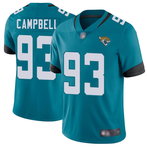 Men Nike Jacksonville Jaguars 93 Calais Campbell Teal Green Alternate Vapor Untouchable Limited Play