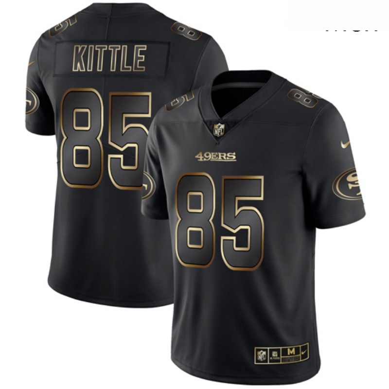 49ers 85 George Kittle Black Gold Vapor Untouchable Limited Jersey