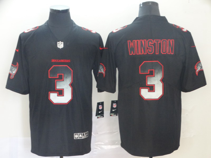 Buccaneers 3 Jameis Winston Black Arch Smoke Vapor Untouchable Limited Jersey