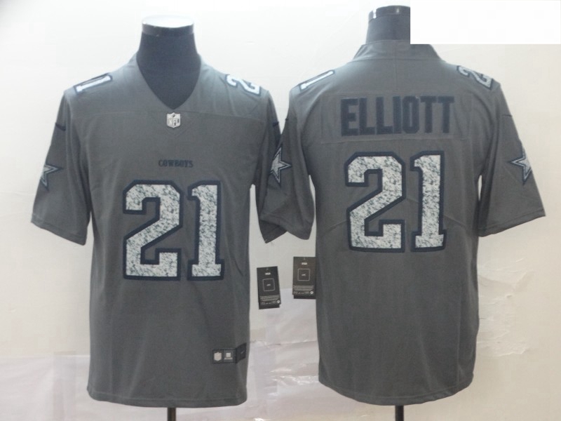 Cowboys 21 Ezekiel Elliott Gray Camo Vapor Untouchable Limited Jersey