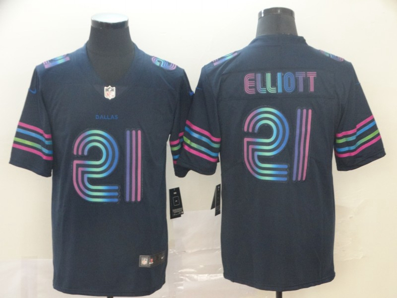 Cowboys 21 Ezekiel Elliott Navy City Edition Vapor Untouchable Limited Jersey