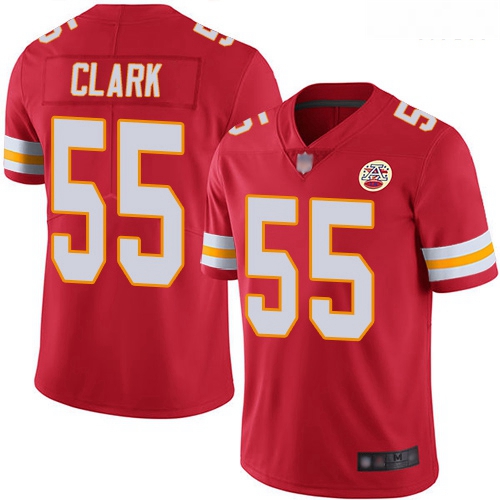 Chiefs 55 Frank Clark Red Team Color Men Stitched Football Vapor Untouchable Limited Jersey