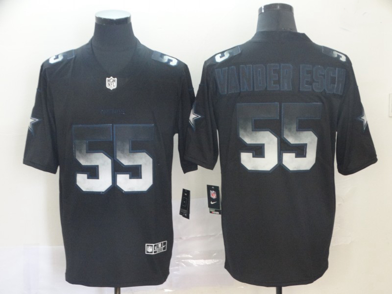 Cowboys 55 Leighton Vander Esch Black Arch Smoke Vapor Untouchable Limited Jersey