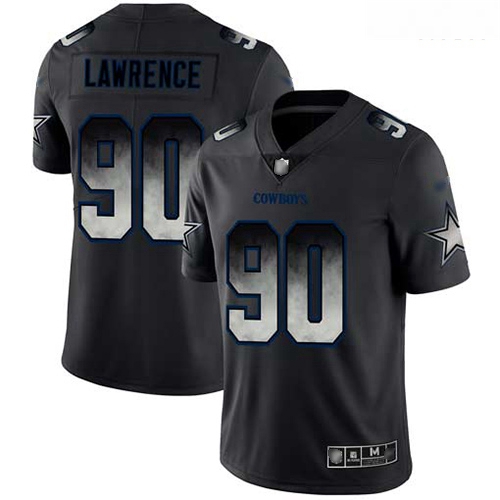 Cowboys 90 Demarcus Lawrence Black Men Stitched Football Vapor Untouchable Limited Smoke Fashion Jer