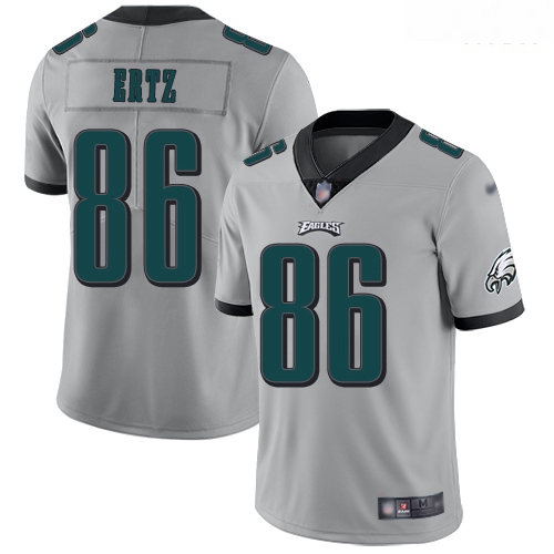 Eagles 86 Zach Ertz Silver Men Stitched Football Limited Inverted Legend Jersey