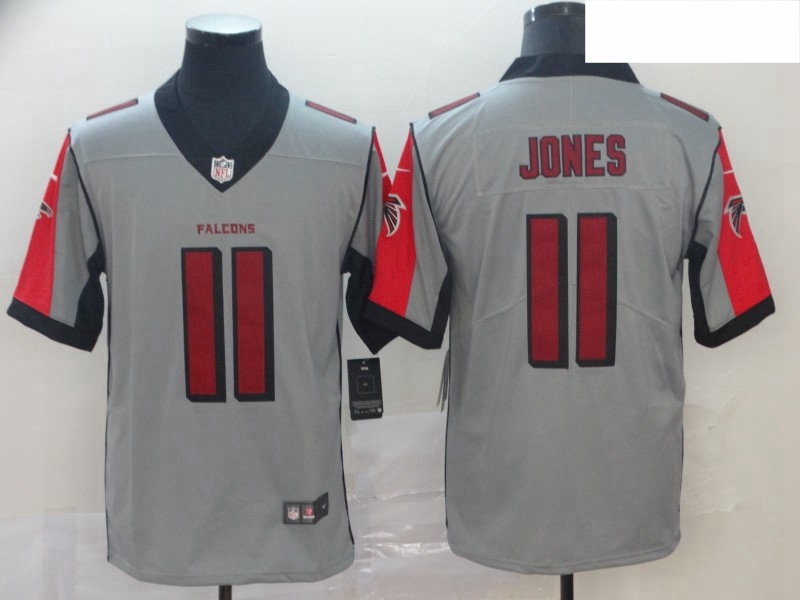 Falcons 11 Julio Jones Gray Inverted Legend Limited Jersey