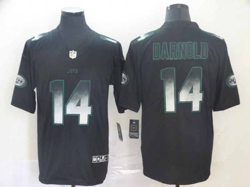 Jets 14 Sam Darnold Black Arch Smoke Vapor Untouchable Limited Jersey