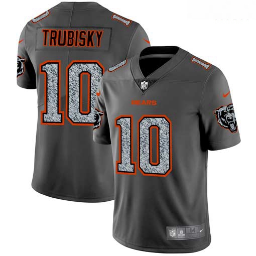 Nike Bears 10 Mitchell Trubisky Gray Camo Vapor Untouchable Limited Jersey